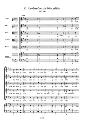 Schutz Geistliche Chor- Music SWV 369-380 -The five-part motets, Nos. 1-12-