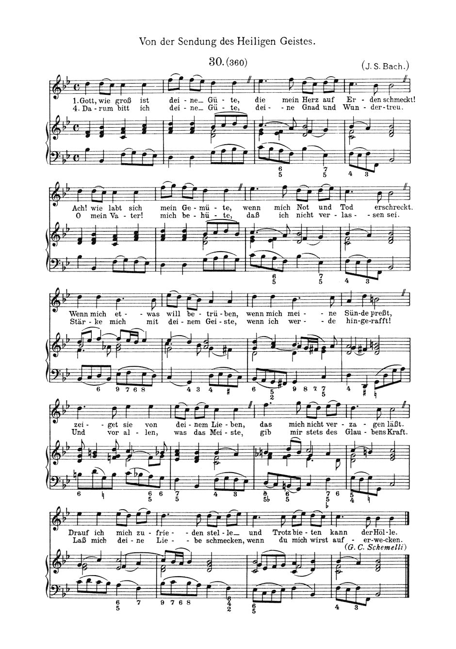 Bach Schemelli Song Book 1736 and six lieder from the Notebook for Anna Magdalena Bach 1725 for High voice BWV 439-507/511-514,516,517 (In the original key)