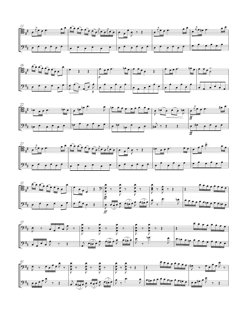 Rossini Duetto for Violoncello and Contrabass