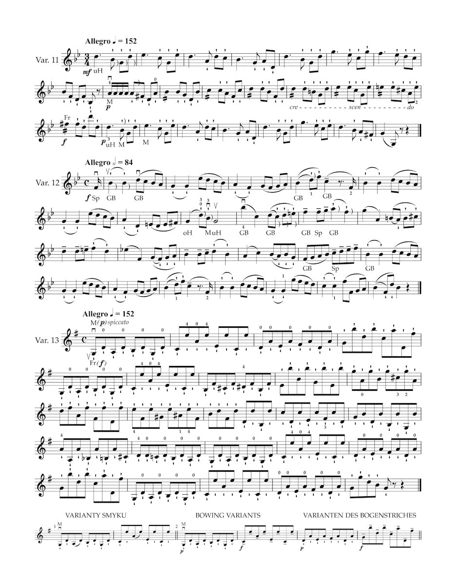 Sevcik Forty Variations for the Violin op. 3