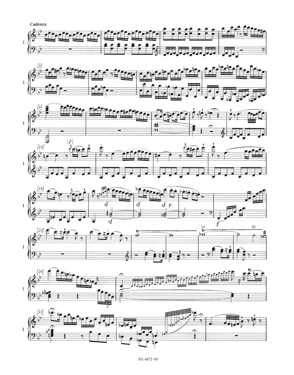 Mozart Concerto for Piano and Orchestra Nr. 27 B-flat major K. 595 (Piano Reduction)