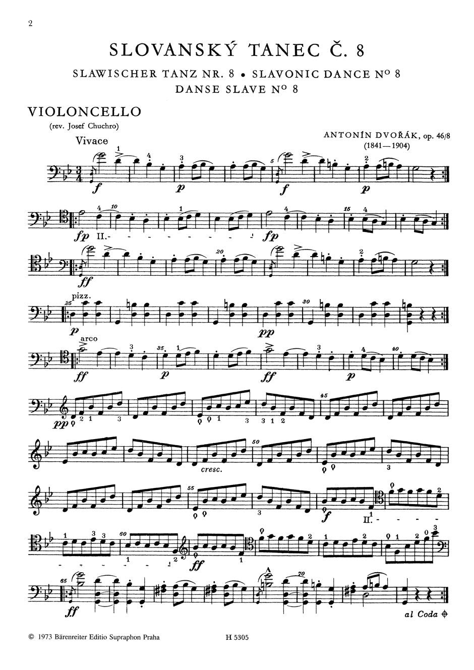 Dvořák: Compositions for Cello