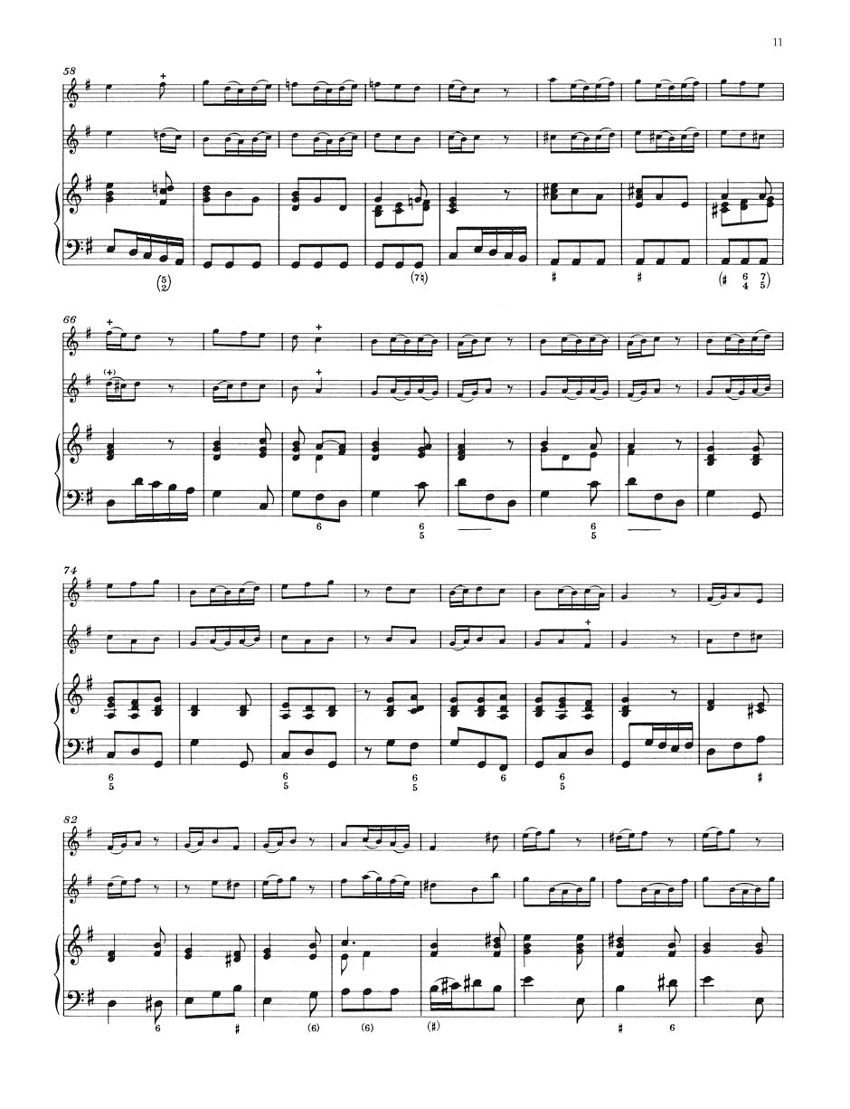 Quantz Trio Sonata for 2 Flutes and Basso continuo in G major
