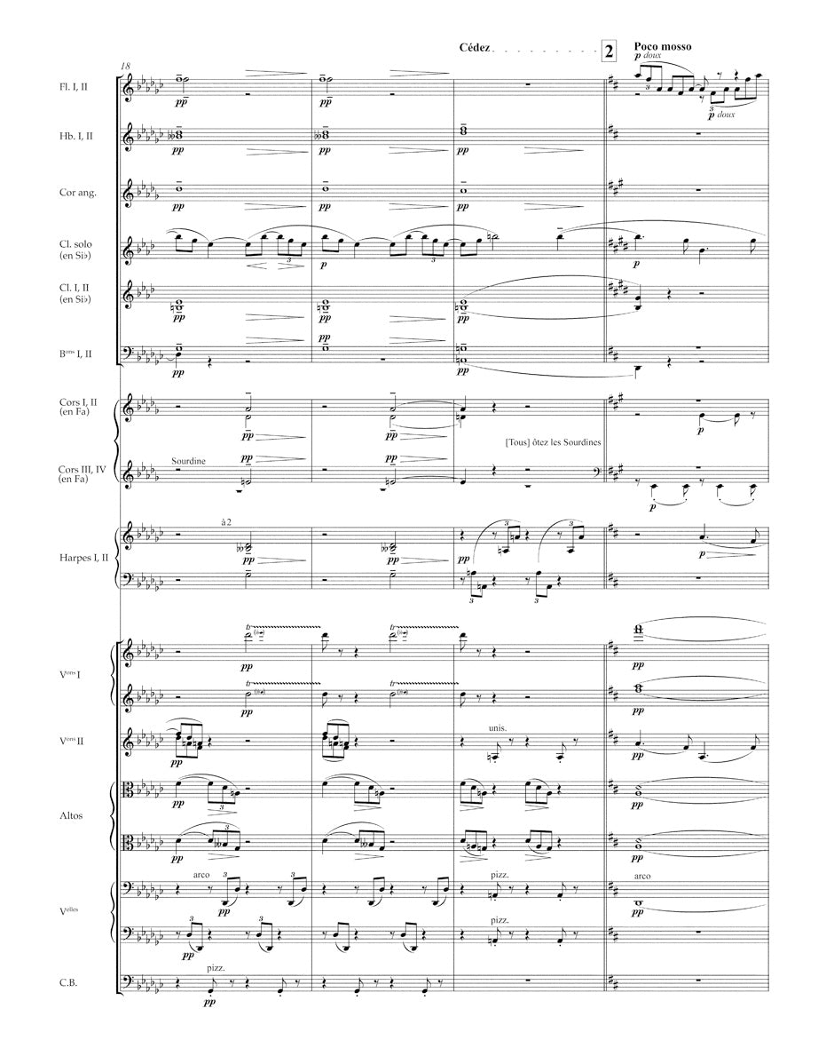 Debussy Première Rhapsodie for Orchestra with Solo Clarinet in B-flat