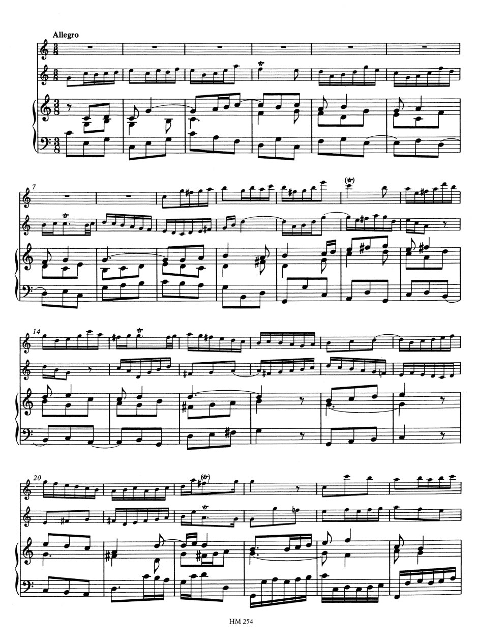 Bach Trio Sonata in C major (according to the Sonata in A major BWV 1032)