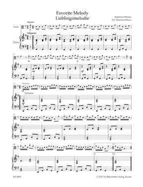 Sassmannshaus Viola Recital Album, Volume 3 -7 Recital Pieces in First Position for Viola and Piano or Two Violas-