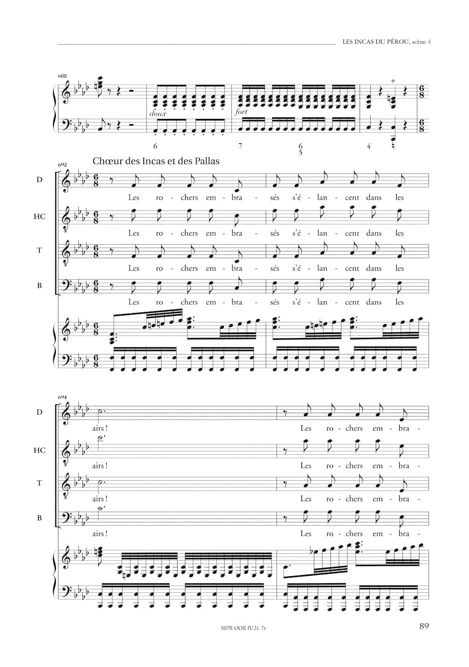 Rameau Les Indes galantes RCT 44 -Ballet héroïque with a prologue and four acts-