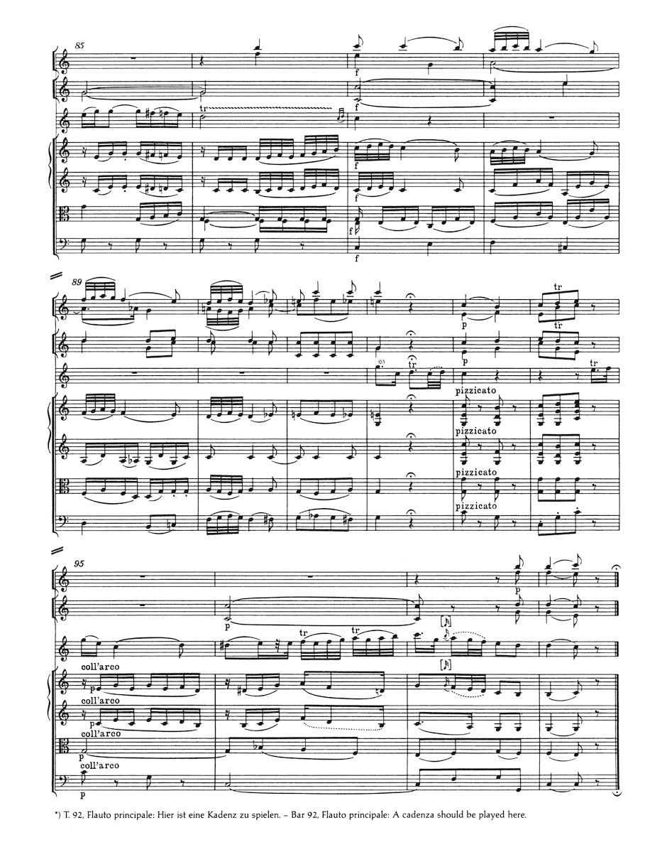 Mozart Andante for Flute and Orchestra C major K. 315 (285e)