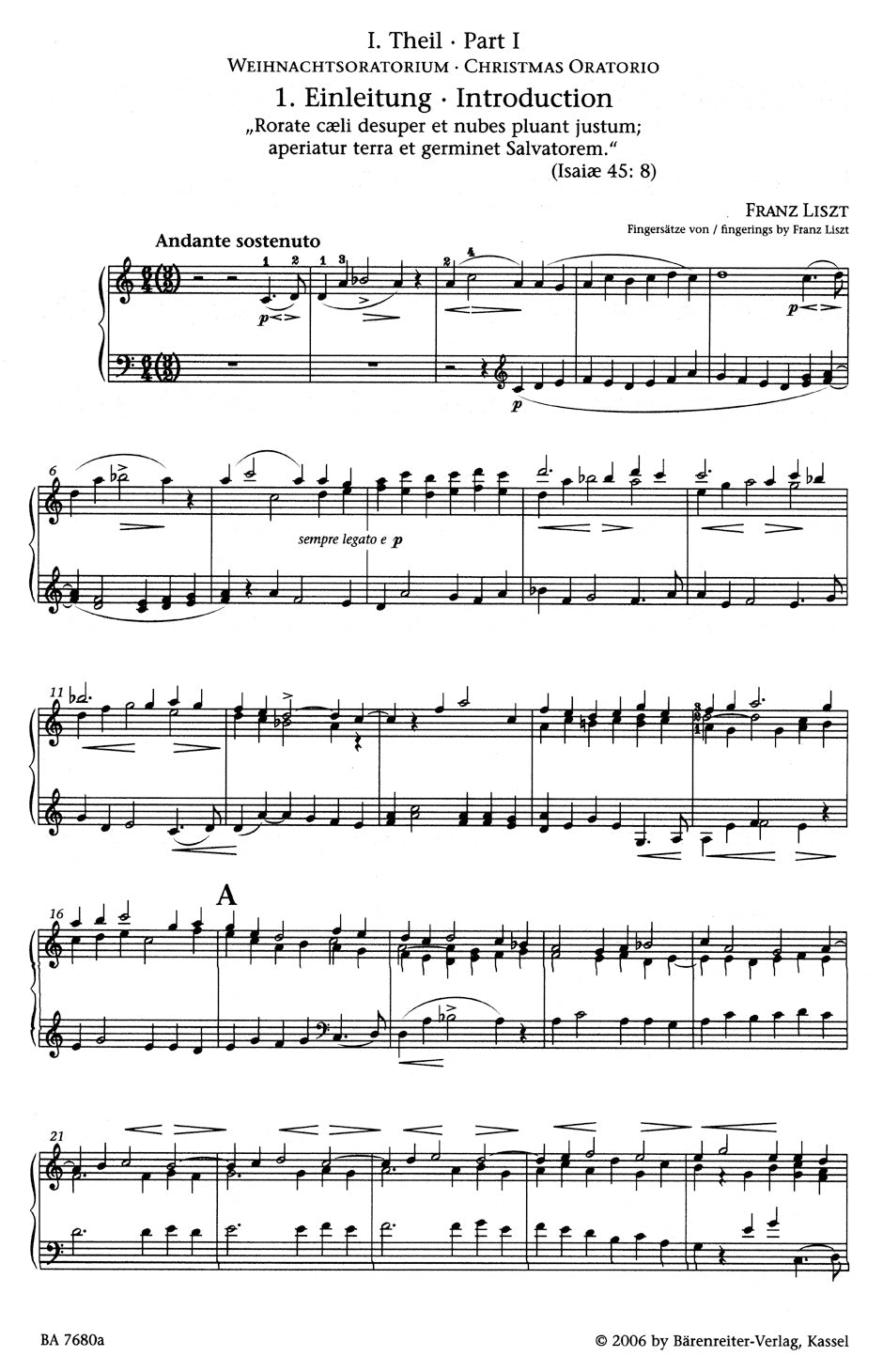 Liszt Christus -Oratorio on passages from the Holy Bible and the Catholic liturgy-