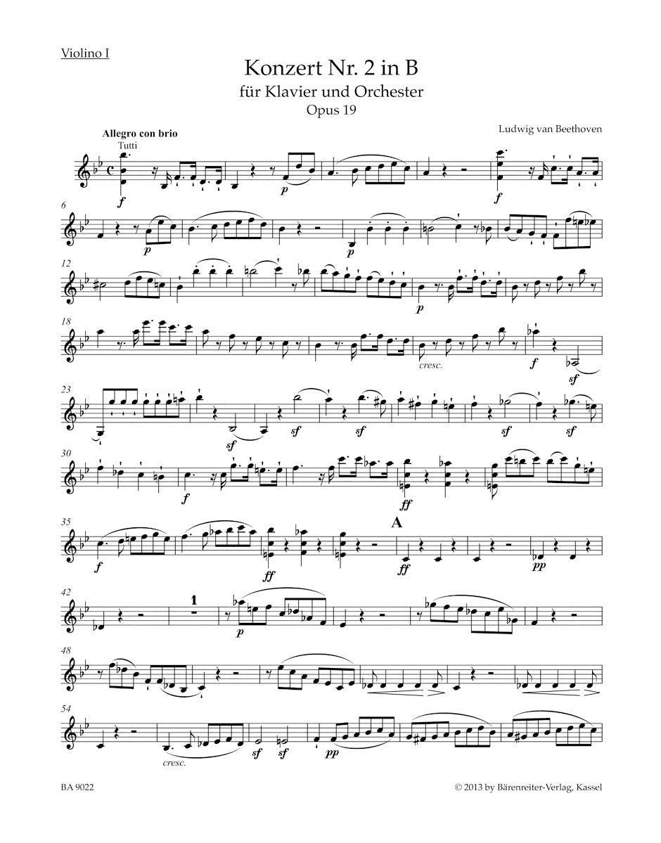 Beethoven Concerto for Pianoforte and Orchestra Nr. 2 B-flat major op. 19