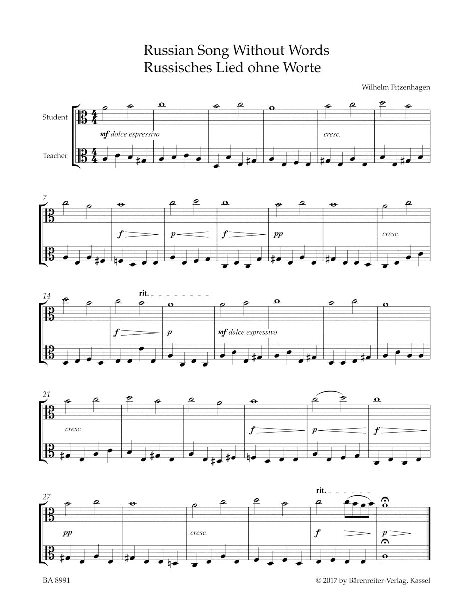Sassmannshaus Viola Recital Album, Volume 2 -9 Recital Pieces in First Position for Viola an Piano or Two Violas-