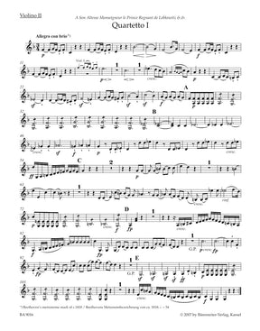 Beethoven String Quartets Opus 18
