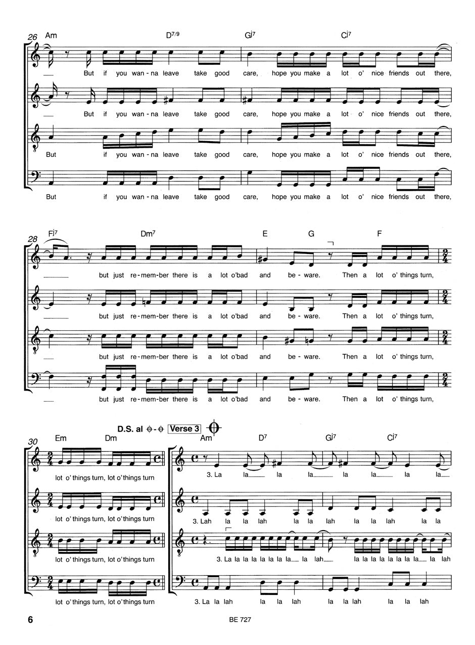 Cat Stevens Wild World SATB