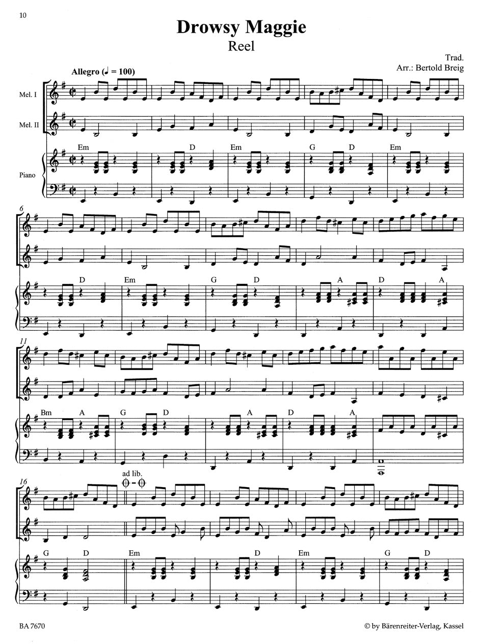 Irish - 9 Arrangements for Variable Instrumentation