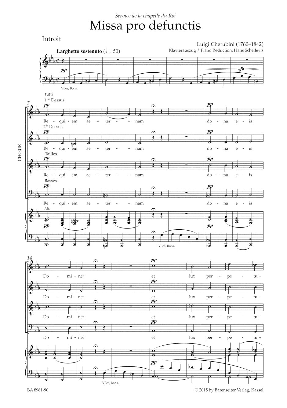Cherubini Requiem in C minor Vocal Score