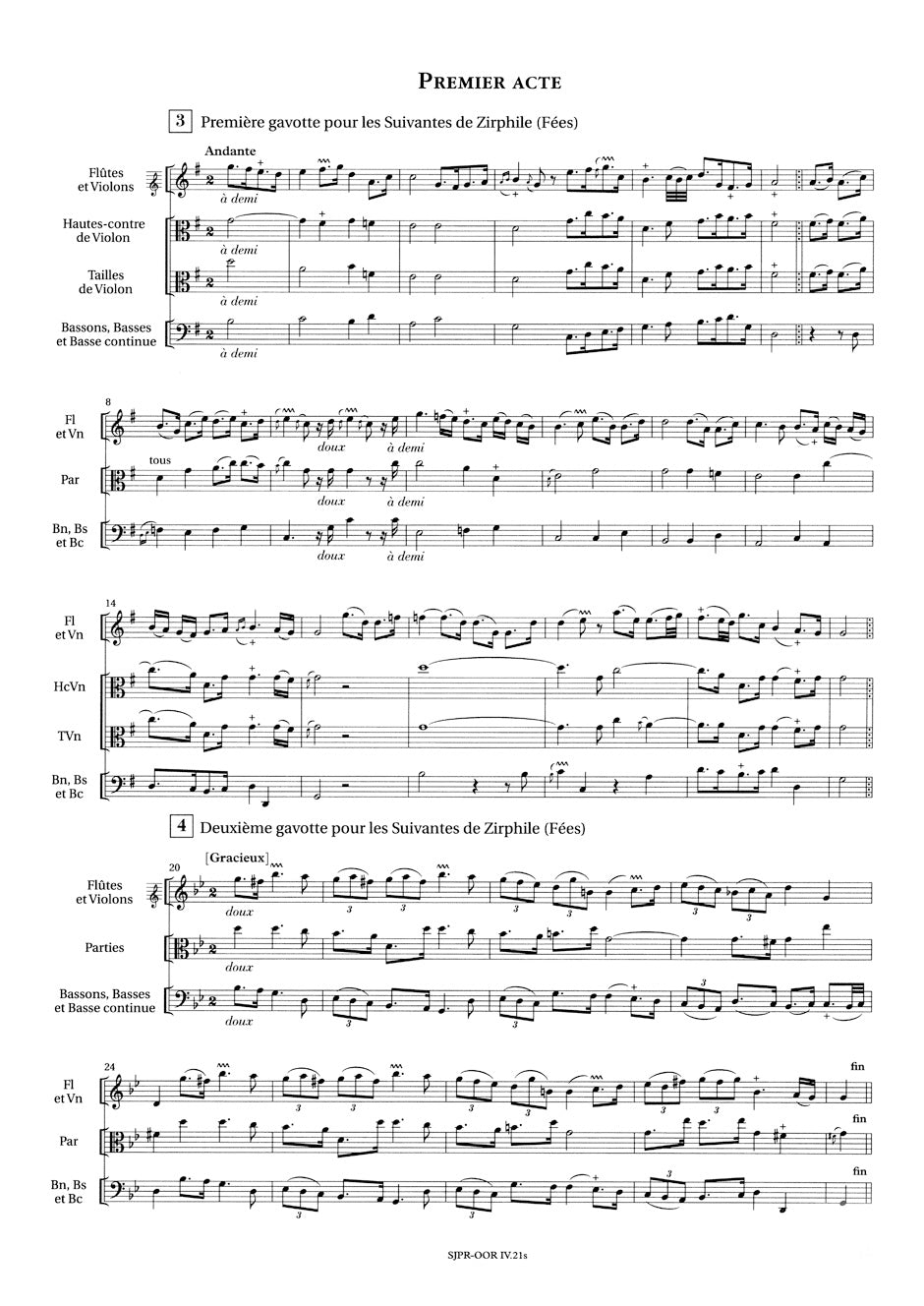 Rameau Acante et Cephise ou La sympathie RCT 21 -Pastorale heroique in three acts- (Symphonies)
