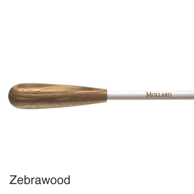 Mollard 14" P Series Baton - Zebrawood Handle with White Shaft