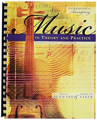 Clearance: Music in Theory and Practice, Volume 2 - Workbook Only - 8th edition