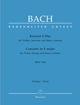 Bach Concerto for Violin, Strings and Basso continuo E major BWV 1042