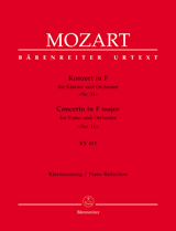 Mozart Concerto for Piano and Orchestra No 11 F major K. 413(387a) (Piano Reduction)