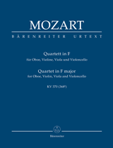 Mozart Quartet for Oboe, Violin, Viola and Violoncello F major K. 370 (368b)