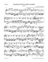 Bach Praise ye God thruout creation BWV 51 Organ Part
