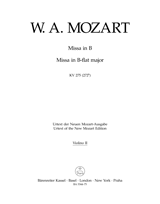 Mozart Missa brevis in B flat major K. 275 (272b) Violin 2 Part