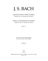 Bach Praise ye God thruout creation BWV 51 Violin 2