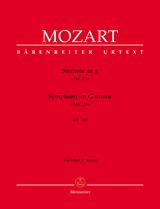 Mozart Symphony no. 25 in G minor K. 183 (K.6: 173 dB)