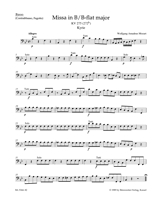 Mozart Missa brevis in B flat major K. 275 (272b) Cello/Bass/Bassoon Part