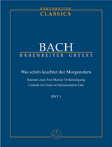 Bach How bright and fair the morning star BWV 1 -Cantata for the Feast of Annunciation Day- Study Score