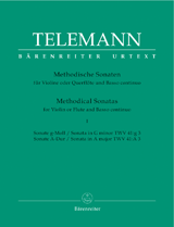 Telemann Twelve Methodical Sonatas for Violin (Flute) and Bc (Volume 1)