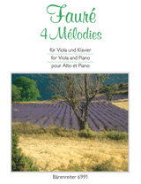 Faure 4 Melodies for Viola and Piano