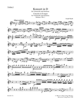 Haydn Concerto for Violoncello and Orchestra in D major Hob. VIIb:2 Violin 1 Part