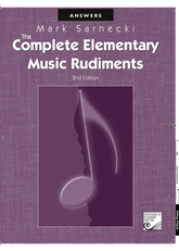 The Complete Elementary Music Rudiments Answer Book OUT OF PRINT