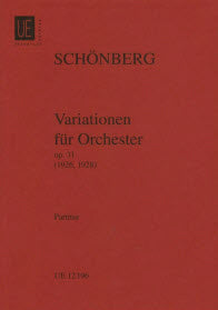 Schoenberg Variations for Orchestra Op. 31 Study Score