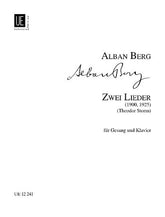 Berg: 2 Songs for voice and piano