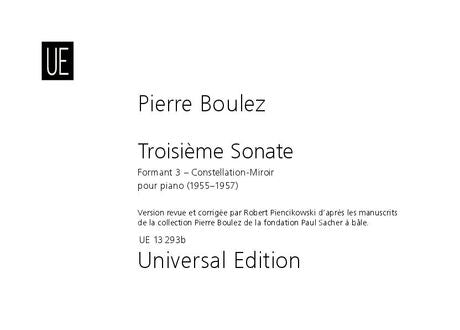 Boulez Sonata No. 3: Formant 3 - Constellation-Miroir for piano