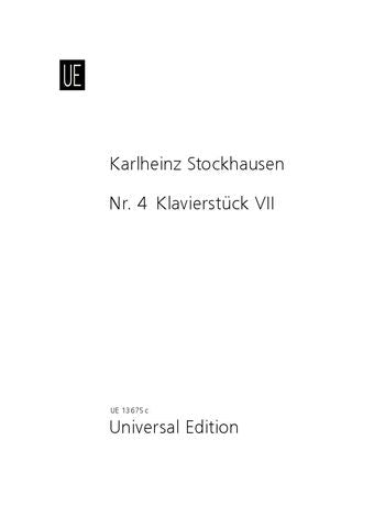 Stockhausen Piano Piece VII