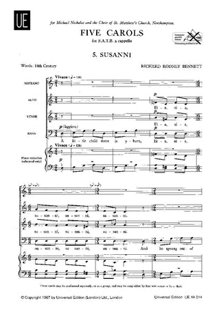 Bennett: Susanni for soprano, alto, tenor and bass or mixed choir (SATB) a cappella