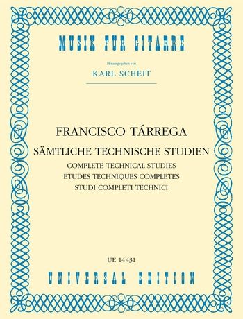 Tárrega: Complete Technical Studies for guitar