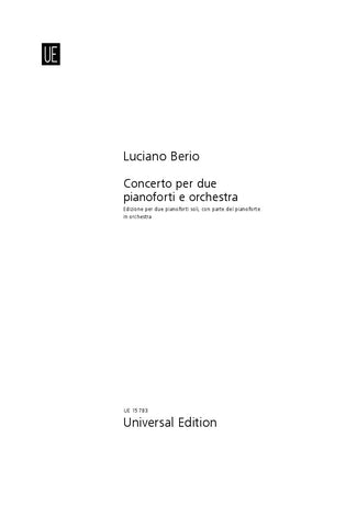Berio Concerto for 2 pianos and orchestra