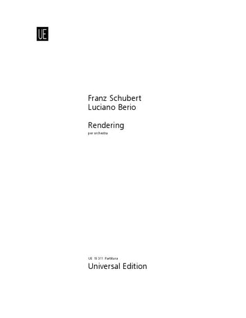 Schubert / Berio Rendering Full Score