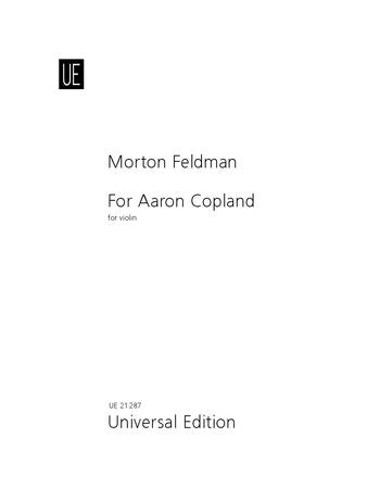 Feldman: For Aaron Copland