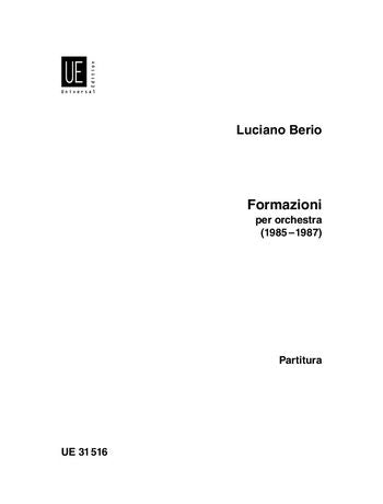 Berio Formazioni for Orchestra
