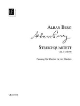 Berg: String Quartet for piano 4 hands - op. 3