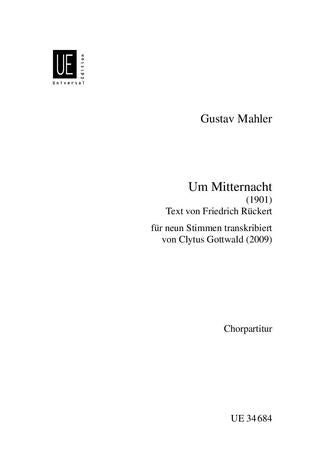 Mahler Um Mitternacht for nine voices (SSAATTBBB) a cappella