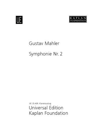 Mahler Symphony No. 2 Vocal Score