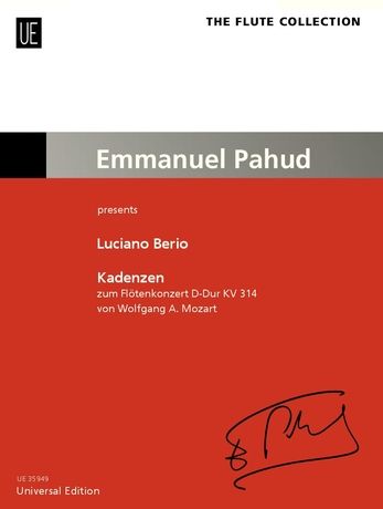 Berio: Cadenzas to Flute Concerto by Wolfgang A. Mozart for flute KV 314