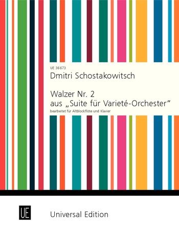 Schostakovich: Second Waltz from "Suite for Variety Orchestra" for treble recorder and piano